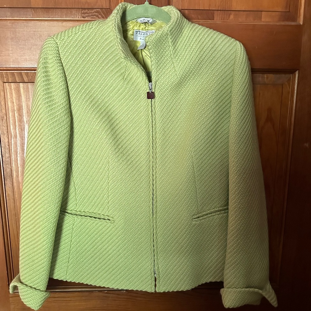 Talbots Light Green Textured Jacket